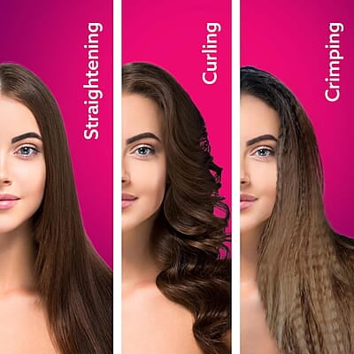 AGARO HS1119 3-in1 Hair Styler, Straightner, Crimper, Curler For Women