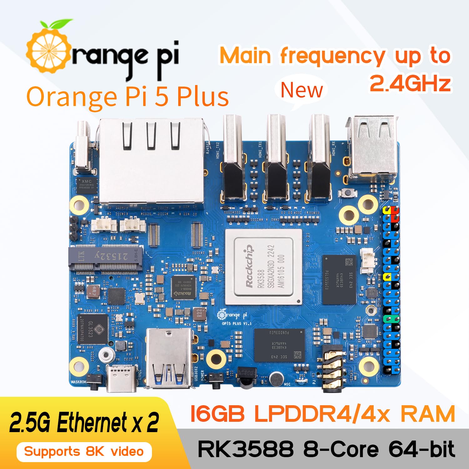 Orange Pi 5B 16GB RAM 256GB eMMC
