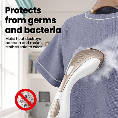 Havells Elegance Hand Held Garment Steamer 1200 Watts - Ergonomic Design,150Ml Tank Capacity