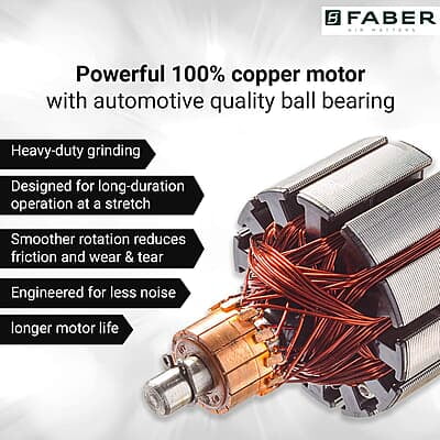 Faber 800W Mixer Grinder with 3 Stainless Steel Jar+ 1 Fruit Filter