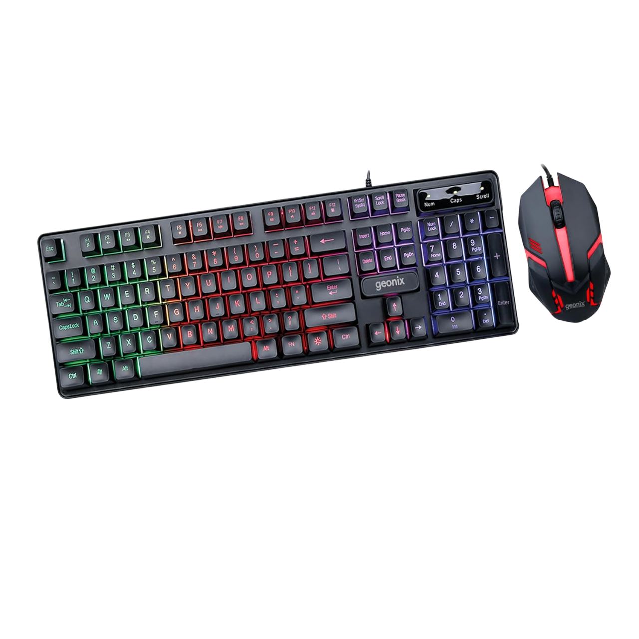 ​Geonix Cruiser CX2 Gaming Keyboard and Mouse Combo,Superior Membrane, Black, ‎GXGBK-07
