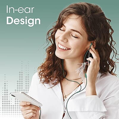 Zebronics Zeb-BRO PRO in Ear Wired Stereo Earphones with Mic, 3.5mm Audio Input Jack, 10mm Drivers, in-Line Mic, 1.2 Metre Cable