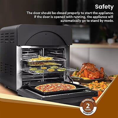 AGARO Elite Air Fryer For Home,14.5L,Rotisserie Convection Oven,1700 watts,Electric Oven,16 Preset Menus