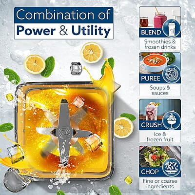 AGARO Imperial Professional Blender, Low Noise, 2200W Watts, 2.5L Capacity, 6 Preset With Pulse, Adjustable Speed & Timer