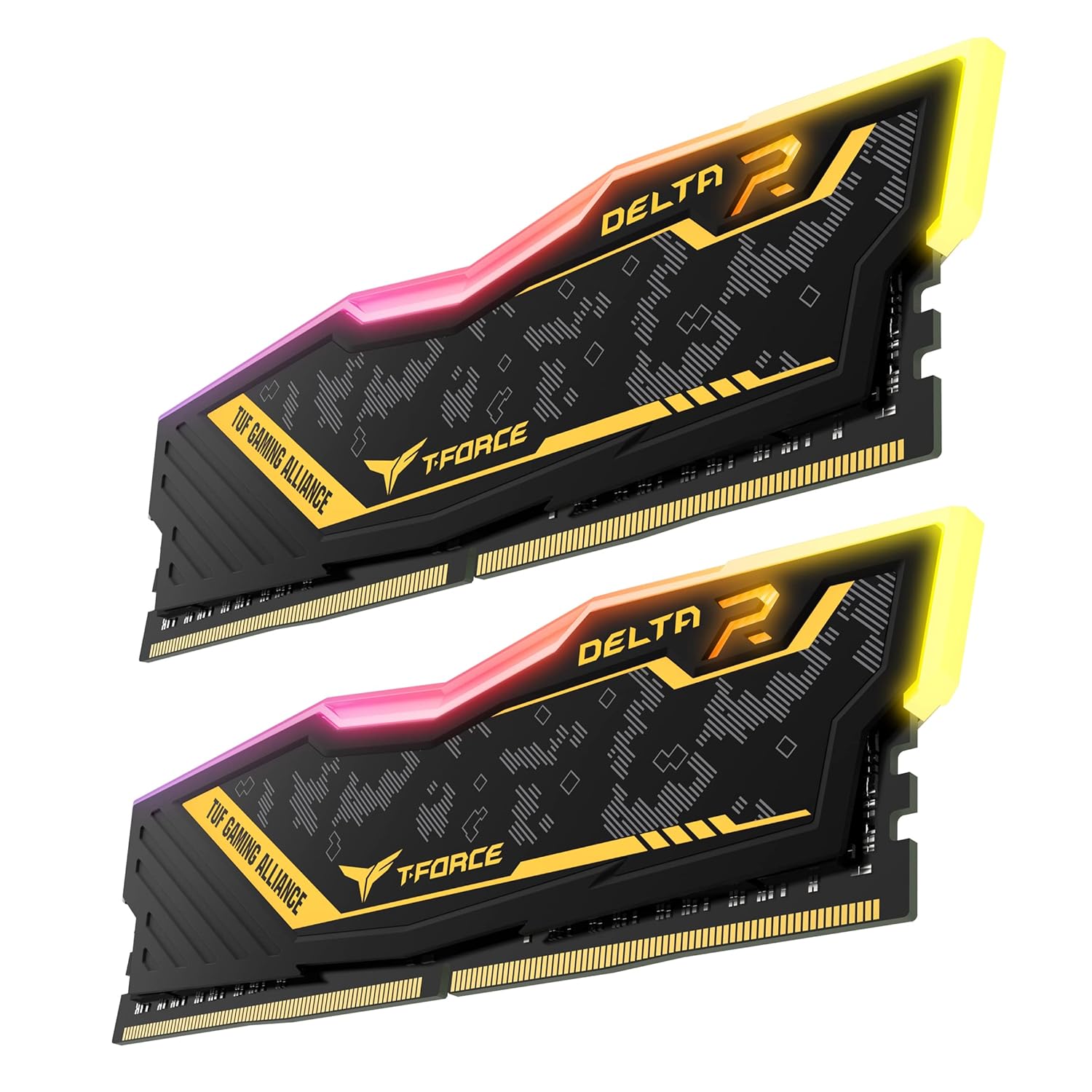 TeamGroup T-Force Delta TUF DDR4 RAM Kit, Desktop Gaming Memory, Metal Heatsink, ARGB Sync, XMP 2.0, for Intel/AMD CPU, High Performance Low Latency Module TeamGroup T-Force Delta TUF DDR4 RAM Kit, Desktop Gaming Memory, Metal Heatsink, ARGB Sync, XMP 2.0, for Intel/AMD CPU, High Performance Low Latency Module