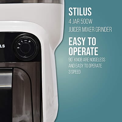 Havells Stilus 500 Watt Juicer Mixer Grinder 4 Jar With 3 Speed Led Indication