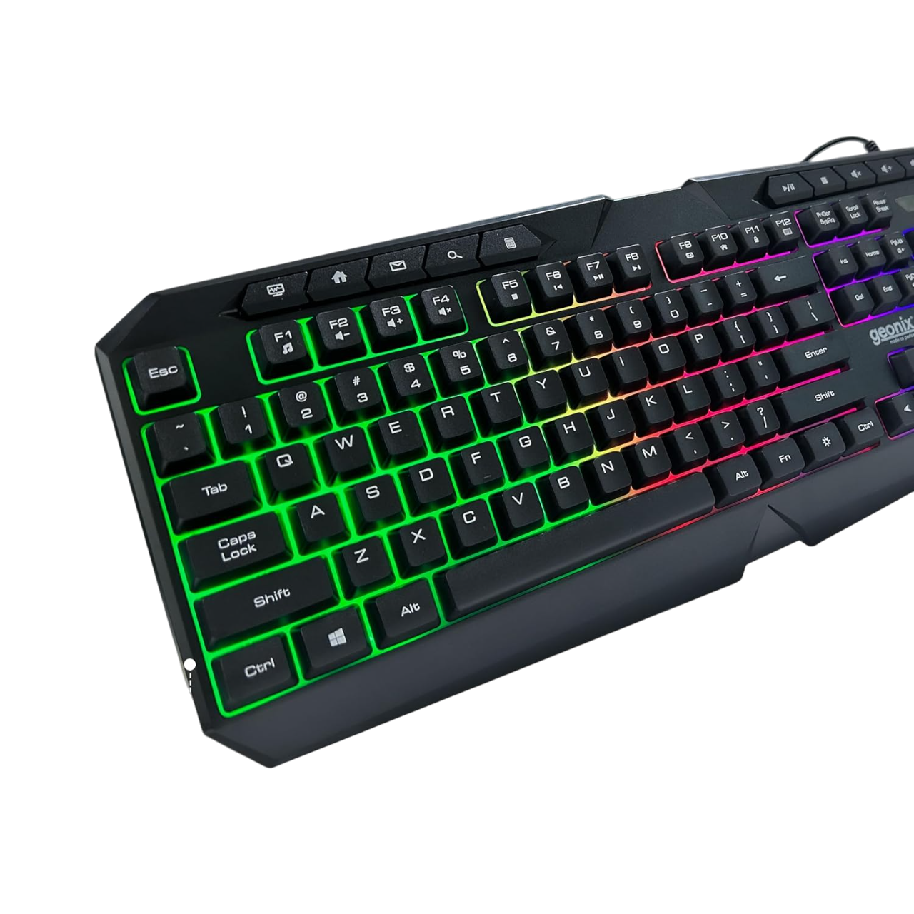 ​Geonix Cruiser Gaming Keyboard, Dedicated Multimedia Keys, Noiseless Keys, Black, K3