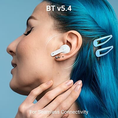 ZEBRONICS Beetles in-Ear Wireless Earbuds, Bluetooth v5.4, 22* Hours Backup, Environmental Noise Cancellation, Gaming Mode, Touch Control, Voice Assistant Support