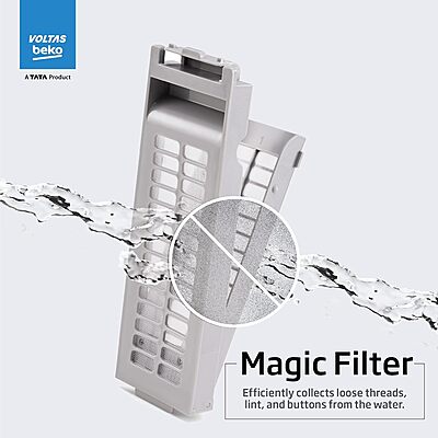 Voltas Beko, A Tata Product 8 Kg 5 Star Semi-automatic Top Load Washing Machine with Double Waterfall Technology