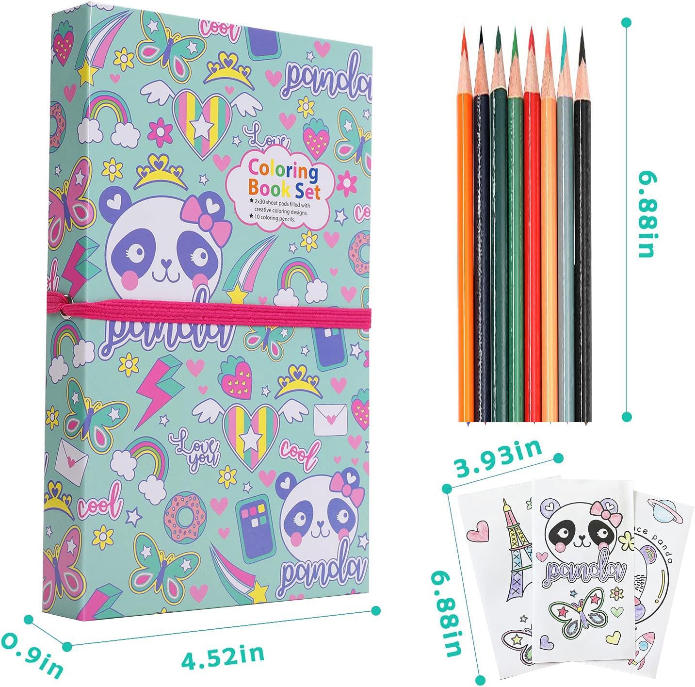 Paper Coloring Book For Kids With 30 Drawing Sheet,8 Pencil Color,10 Scratch Sheet Art And Craft Drawing Color Book Set