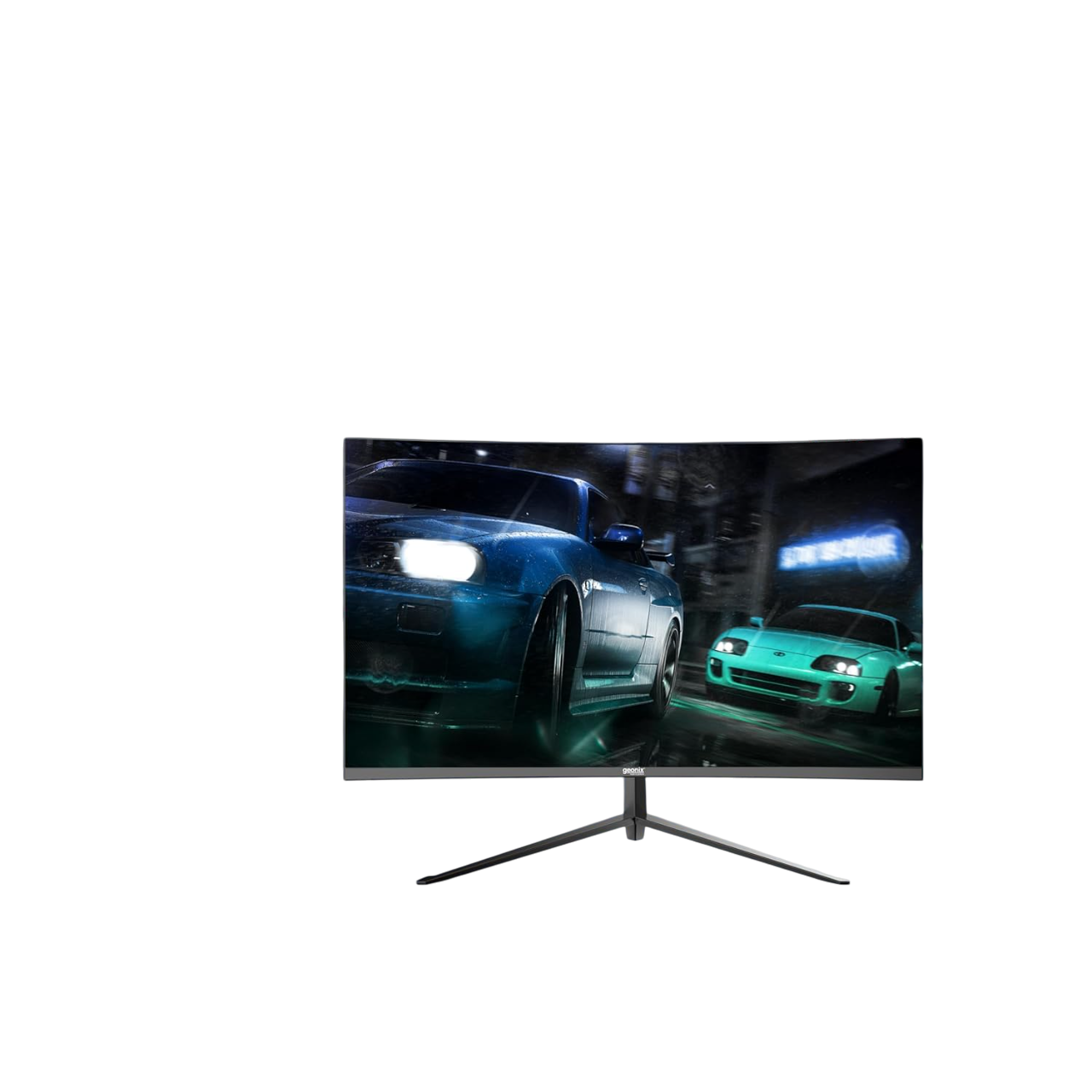 Geonix Neon 27-Inch LED Curved Monitor, 75Hz Refresh Rate, Black-‎GXTF-WVHDF27B