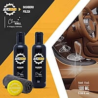 Autobomb Dashboard Polish 100 GM (2) + Polishing Sponge + Microfiber Cloth