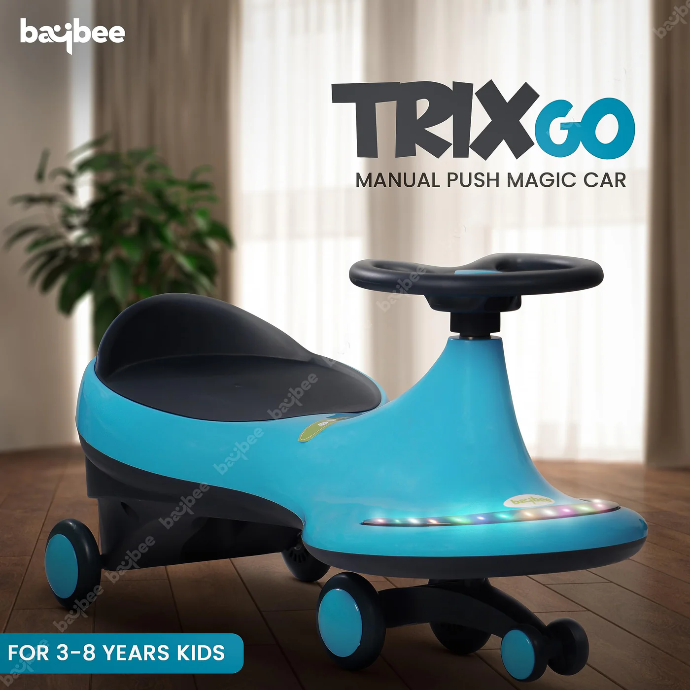 Baybee Trix Go Kids Magic Swing Cars for Kids-Blue