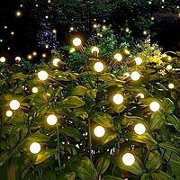 10 Stick RGB Fire Fly Garden Light Led,Multi Color