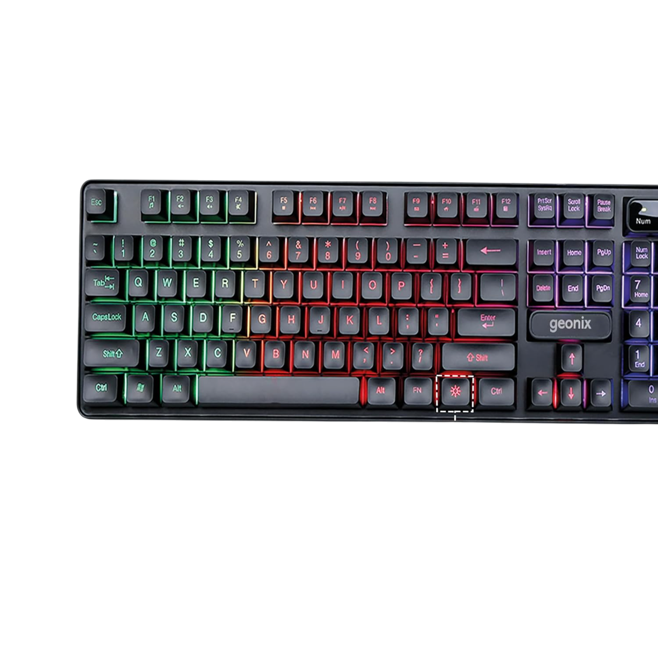 ​Geonix Cruiser CX2 Gaming Keyboard and Mouse Combo,Superior Membrane, Black, ‎GXGBK-07