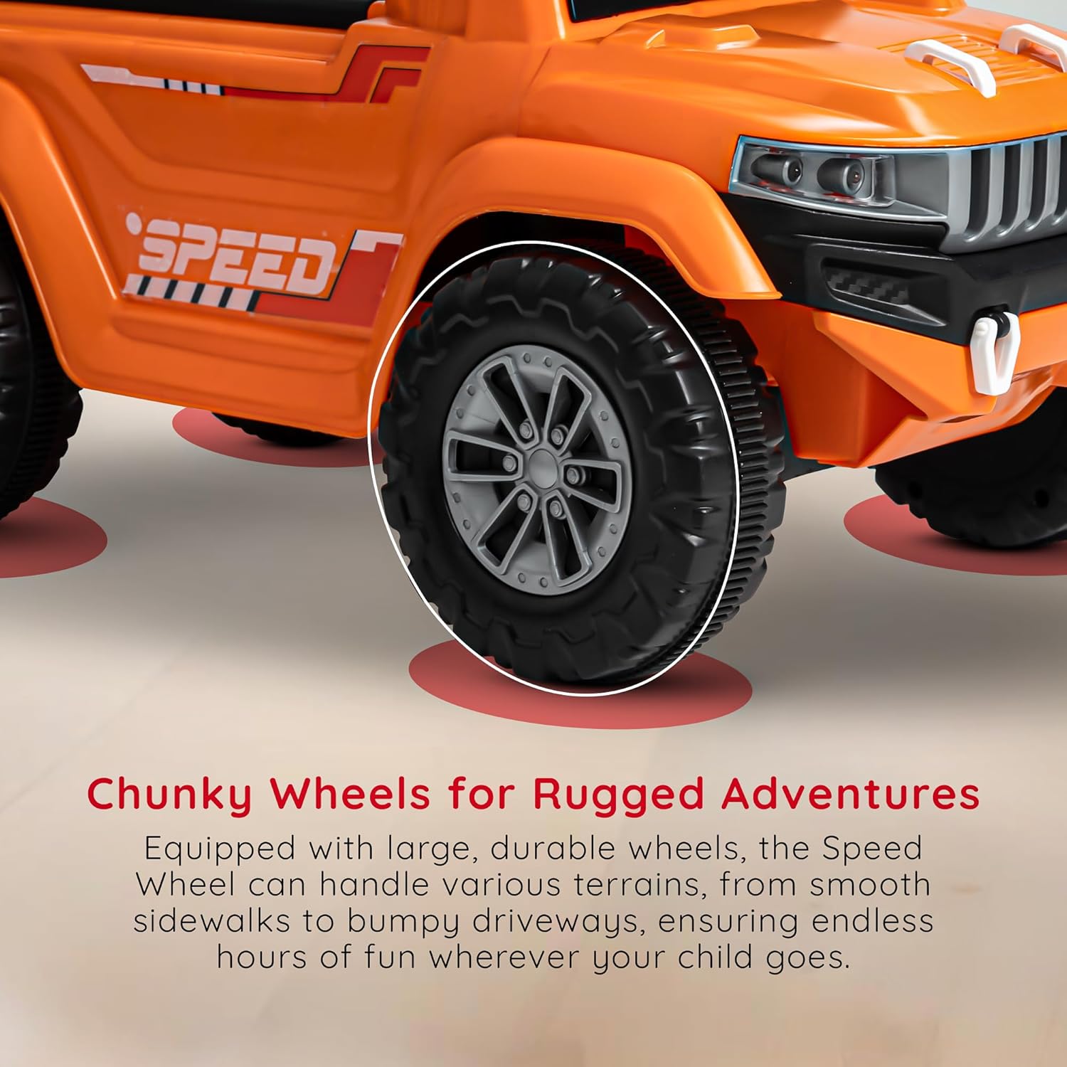 Baybee Push Ride on Baby Jeep for Kids Toys with LED Light & Storage Bin- Orange Baybee Push Ride on Baby Jeep for Kids Toys with LED Light & Storage Bin- Orange