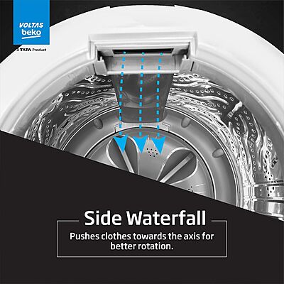 Voltas Beko, A TATA Product 7 kg 5 Star Eco Wash/Monsoon Dry Fully-Automatic Top-Load Washing Machine