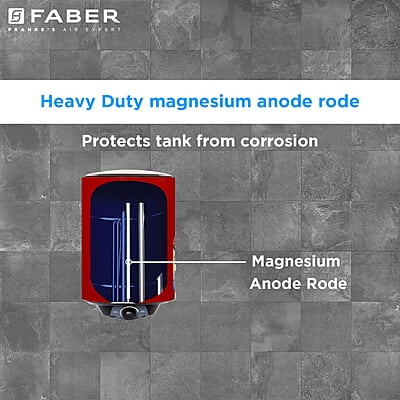 Faber Jazz 15L Vertical Storage Water Heater Titanium Glassline Coated Tank 2000W