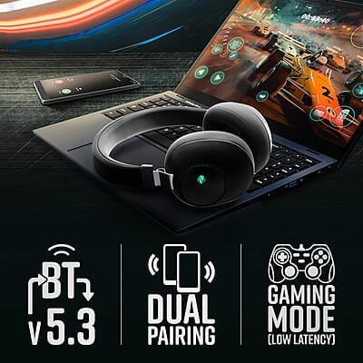 ZEBRONICS Duke 60hrs Playtime Bluetooth Wireless Over Ear Headphone with Mic