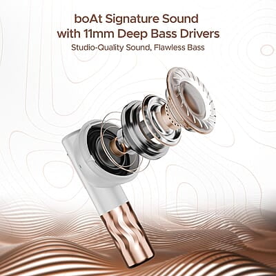 boAt Nirvana Zenith Truly Wireless in Ear Ear Buds w/Dolby Audio, 50dB ANC, Adaptive EQ Powered by Mimi, 6-Mic AI-ENx™, 50 Hrs. Playback & Hearables App Support