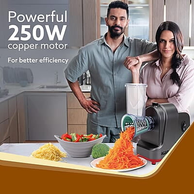 AGARO Marvel Electric Grater & Slice Machine,250W Professional Electric Cheese Grater,Automatic Electric Grater for for Fruits, Cheeses & Vegetables, 5 Free Attachments, Grey & Red AGARO Marvel Electric Grater & Slice Machine,250W Professional Electric Cheese Grater,Automatic Electric Grater for for Fruits, Cheeses & Vegetables, 5 Free Attachments, Grey & Red