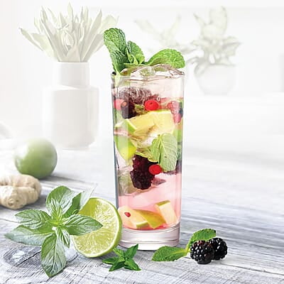 Treo by Milton Embassy Cool Glass Tumbler, Set of 6, 290 ml Each, Transparent |Serve Juices | Cold Drinks | Water | Cocktails | Mixed Drinks