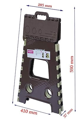 Varmora 18 Inches Super Strong Folding Step Stool Brown