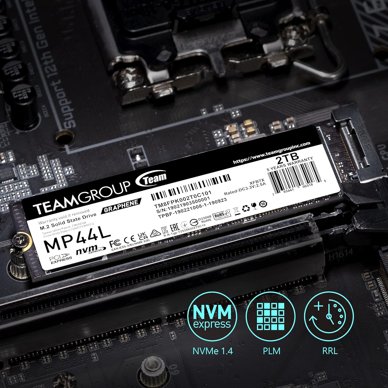 TeamGroup MP44L SLC Cache NVMe 1.4 PCIe Gen 4x4 M.2 2280 Laptop&Desktop SSD TeamGroup MP44L SLC Cache NVMe 1.4 PCIe Gen 4x4 M.2 2280 Laptop&Desktop SSD