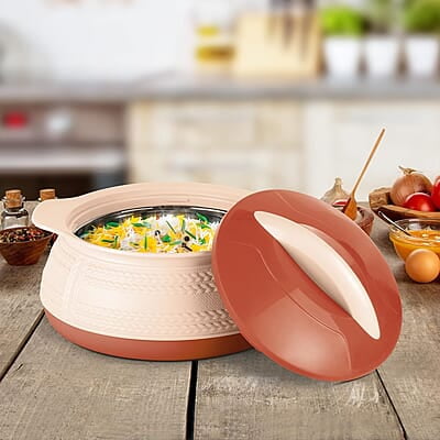 MILTON Adore 1000 Insulated Inner Stainless Steel Casserole, 740 ml, Beige MILTON Adore 1000 Insulated Inner Stainless Steel Casserole, 740 ml, Beige