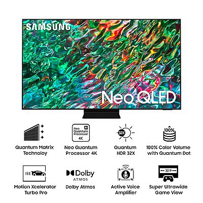 Samsung 163 cm (65 inches) 4K Ultra HD Smart Neo QLED TV QA65QN90BAKLXL