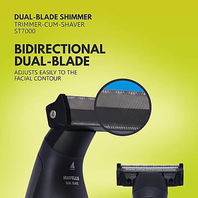 Havells UniBlade (Shaver cum Trimmer) Rechargeable battery 3 Trimming Combs Havells UniBlade (Shaver cum Trimmer) Rechargeable battery 3 Trimming Combs
