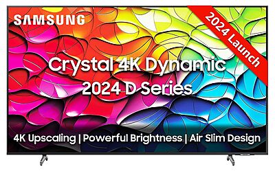 Samsung 108 cm (43 inches) D Series Brighter Crystal 4K Dynamic Ultra HD Smart LED TV UA43DUE80AKLXL