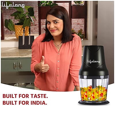 Lifelong 250W Regalia Plus Electric Chopper - 600 ml Jar