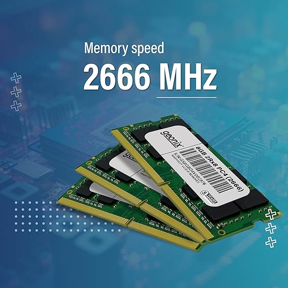 Geonix Laptop RAM, 8 GB DDR4, Frequency-2666 Mhz, (8x2) IC, 260 Pin, 5 Years Warranty Geonix Laptop RAM, 8 GB DDR4, Frequency-2666 Mhz, (8x2) IC, 260 Pin, 5 Years Warranty