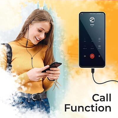 ZEBRONICS Buds 30C Type- C in Ear Earphone with in-line MIC, Rich 14.2mm Driver, Volume Control, 1.2m Cable, Call Function