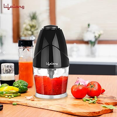 Lifelong LLEC921 300W Regalia Electric Chopper with 2 Attachments Mince, Puree, Whisk, Blend  Vegetable Chopper