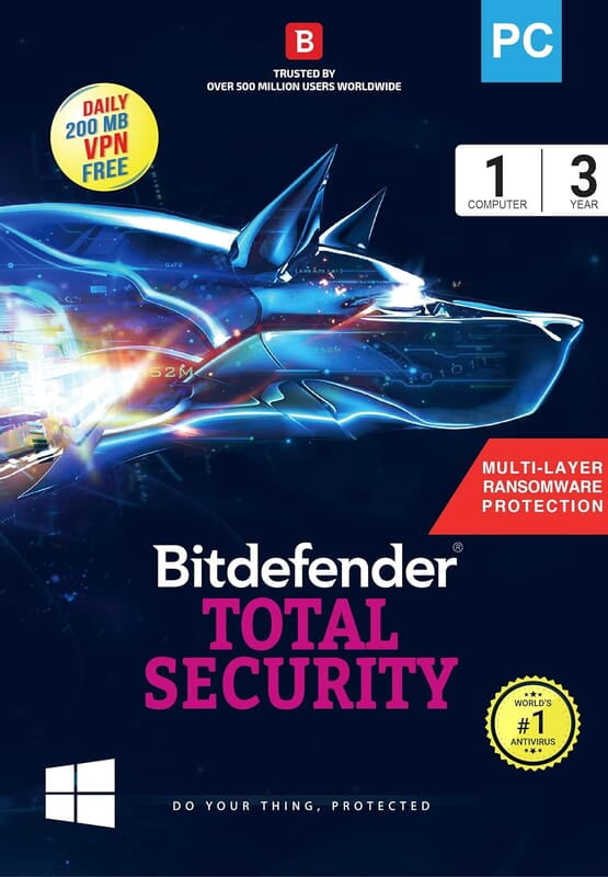 BitDefender Total Security (2022) Single key (3 years) ESD BitDefender Total Security (2022) Single key (3 years) ESD