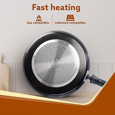 AGARO Elegant Non Stick Tawa, 28 cm Diameter, Induction and Gas Oven