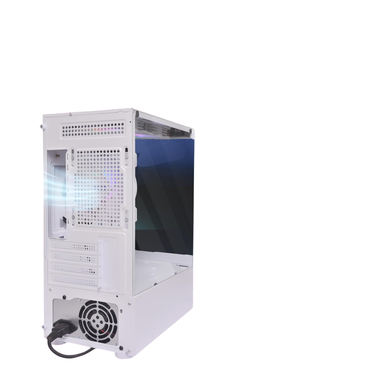Geonix ATX Gaming Cabinet, Tempered Glass, 7 Expansion PCI Sockets, White-X30 Geonix ATX Gaming Cabinet, Tempered Glass, 7 Expansion PCI Sockets, White-X30