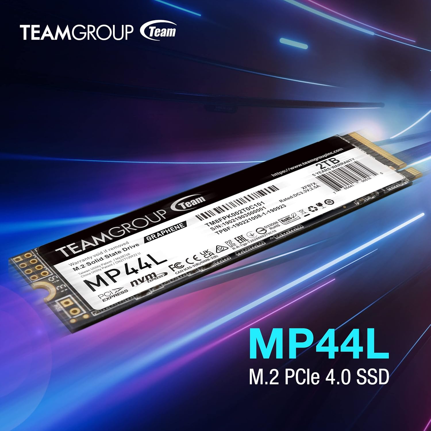 TeamGroup MP44L SLC Cache NVMe 1.4 PCIe Gen 4x4 M.2 2280 Laptop&Desktop SSD TeamGroup MP44L SLC Cache NVMe 1.4 PCIe Gen 4x4 M.2 2280 Laptop&Desktop SSD