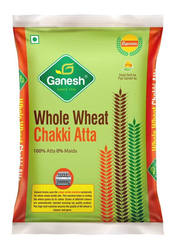 Ganesh Whole Wheat Chakki Atta 1 kg Ganesh Whole Wheat Chakki Atta 1 kg