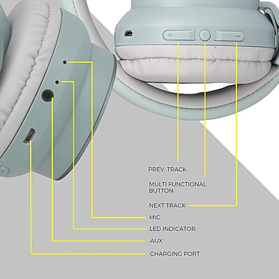 Zebronics-Bang over the ear headphones with Foldable Design and Bluetooth v5.0 headphones, Providing up to 20h* Playback