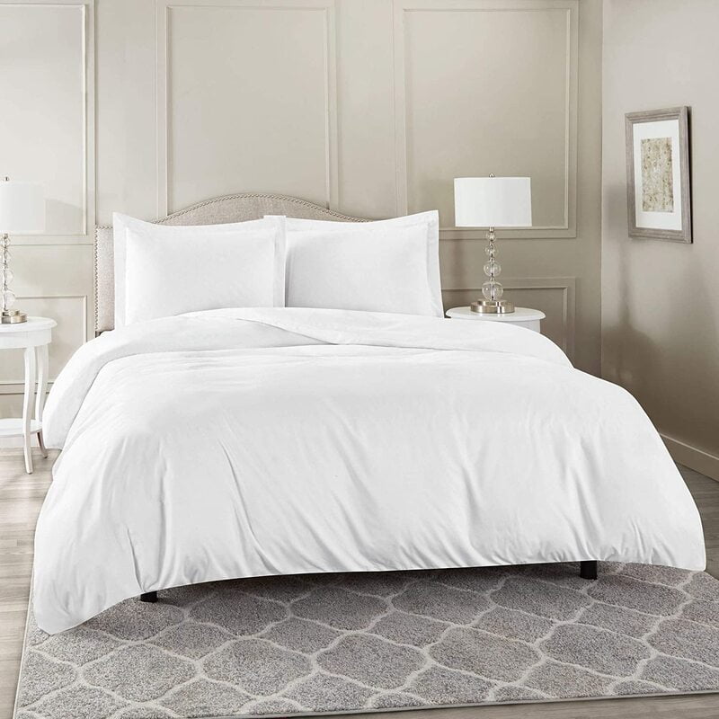 Duvet / Comforter Cover Microfiber 300 TC Plain Ultra soft - White