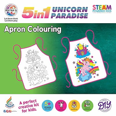 RATNA'S 5 in 1 Unicorn Paradise Kit with Activities Like Mandala Art, Jigsaw Puzzle, Apron Colouring, Paper Bag Making & Greeting Card Making Art & Craft Creative Kit for Kids 5+ Years RATNA'S 5 in 1 Unicorn Paradise Kit with Activities Like Mandala Art, Jigsaw Puzzle, Apron Colouring, Paper Bag Making & Greeting Card Making Art & Craft Creative Kit for Kids 5+ Years