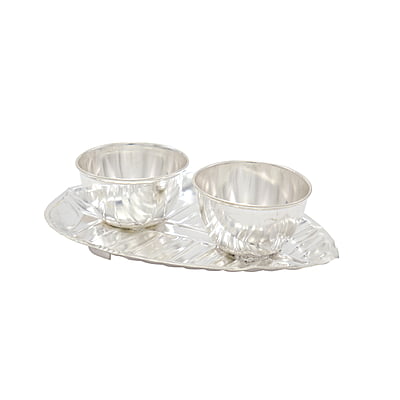 Silver Betel Leaf Haldi Kumkum Plate Silver Betel Leaf Haldi Kumkum Plate