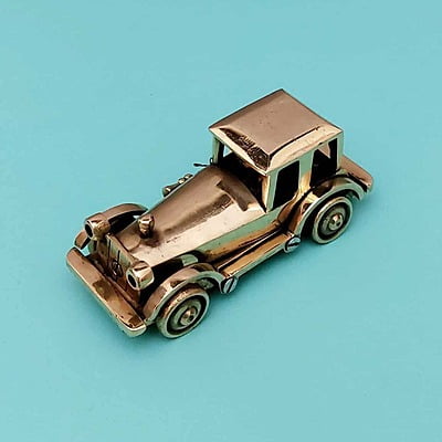 Brass Vintage Car - 2.1 inch Height | Miniature Brass Vintage Car for Collectors and Decor