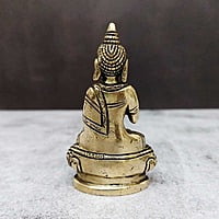 Brass Buddha Idol - 3.5 inch Height | Serene Brass Buddha Statue for Meditation and Peace Brass Buddha Idol - 3.5 inch Height | Serene Brass Buddha Statue for Meditation and Peace