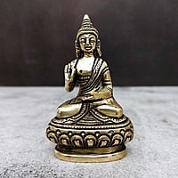 Brass Buddha Idol - 3.5 inch Height | Serene Brass Buddha Statue for Meditation and Peace Brass Buddha Idol - 3.5 inch Height | Serene Brass Buddha Statue for Meditation and Peace