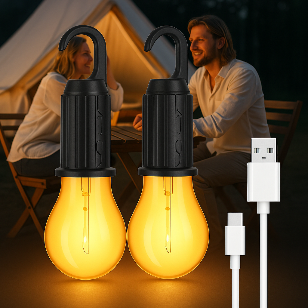 Light Rechargeable LED Camping Lantern with USB - Travling, Emergency 6 hrs Bulb Emergency Light