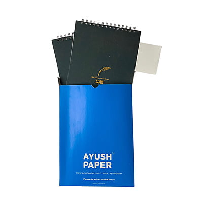 Fountain pen book 5.5×8.5 inch wiro bound with perforation (BLANK)